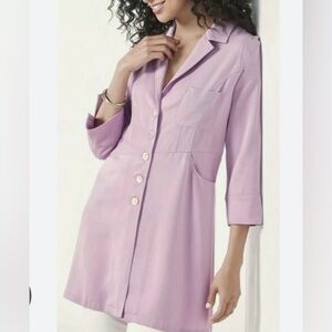 Soft Surroundings Marcie Tencel shirt jacket, lightweight, pockets lilac medium